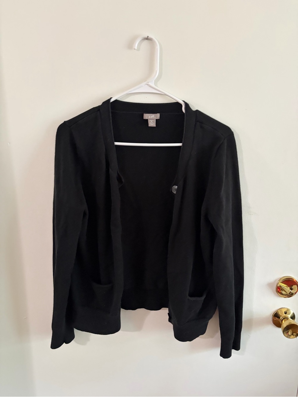 J. Jill Black Open-Front Pocket Cardigan